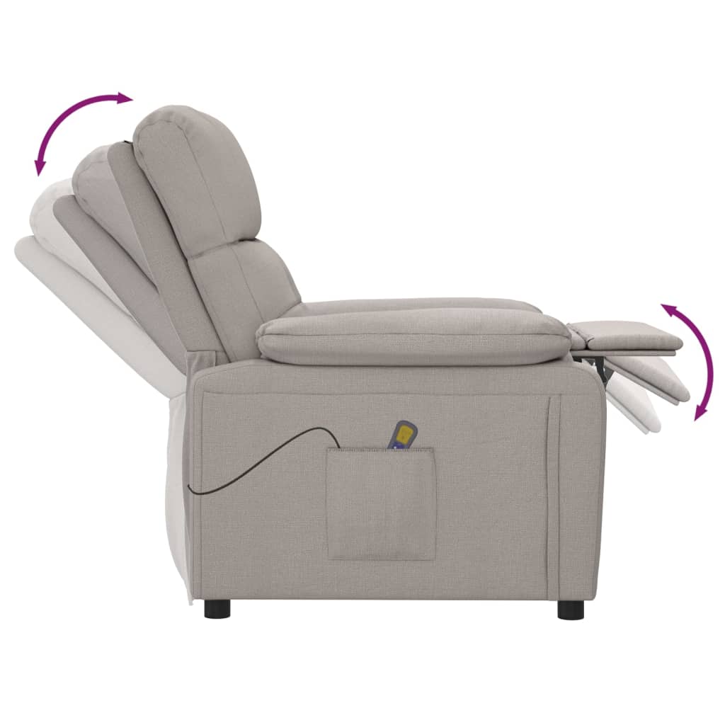 Massagestoel stof taupe is nu te koop bij PeponiXL, paradijselijk wonen!