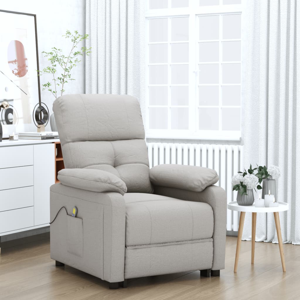 Massagestoel stof taupe is nu te koop bij PeponiXL, paradijselijk wonen!