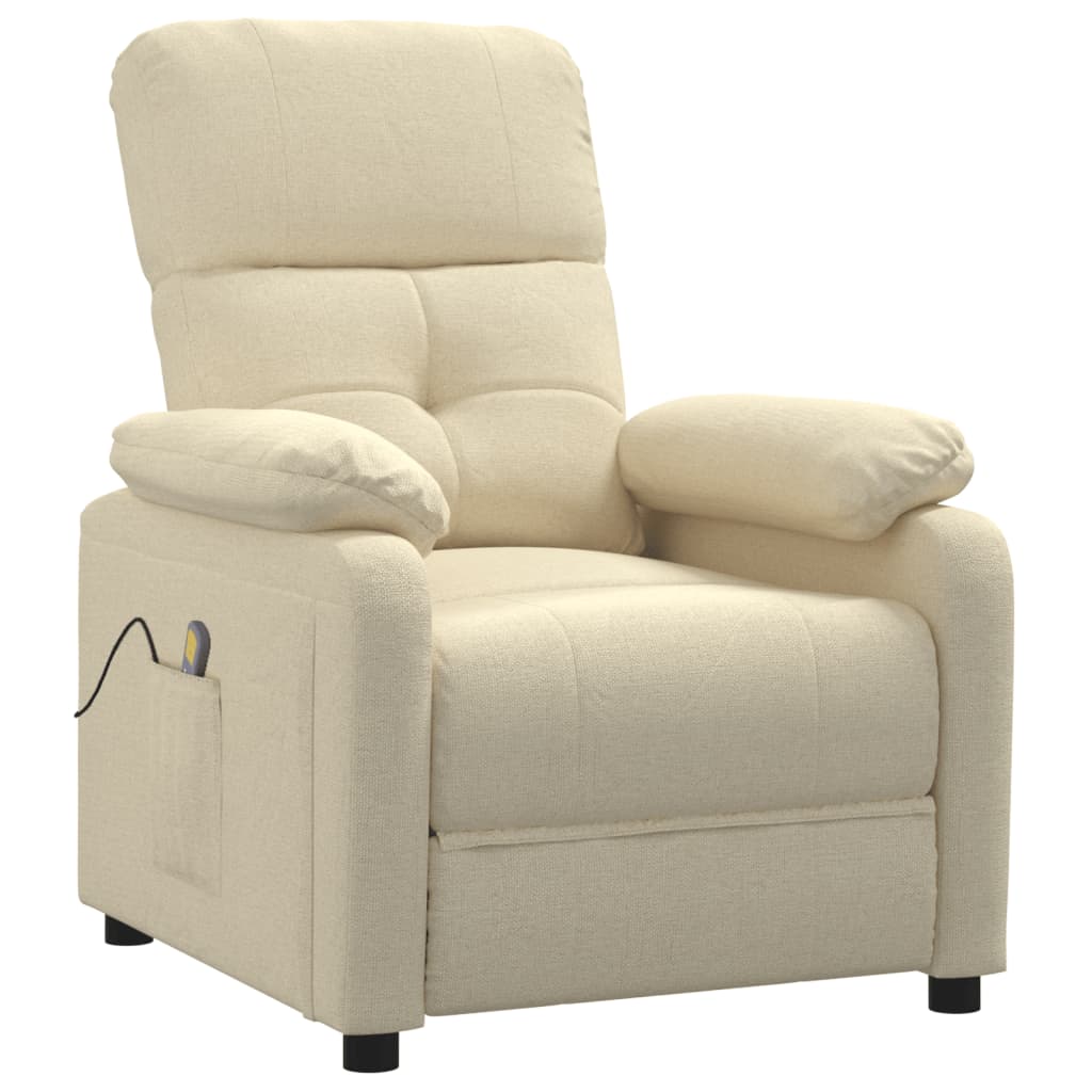 Massagestoel stof crèmekleurig is nu te koop bij PeponiXL, paradijselijk wonen!