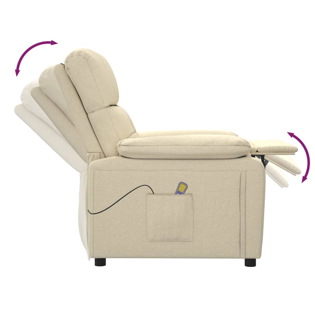 Massagestoel stof crèmekleurig is nu te koop bij PeponiXL, paradijselijk wonen!