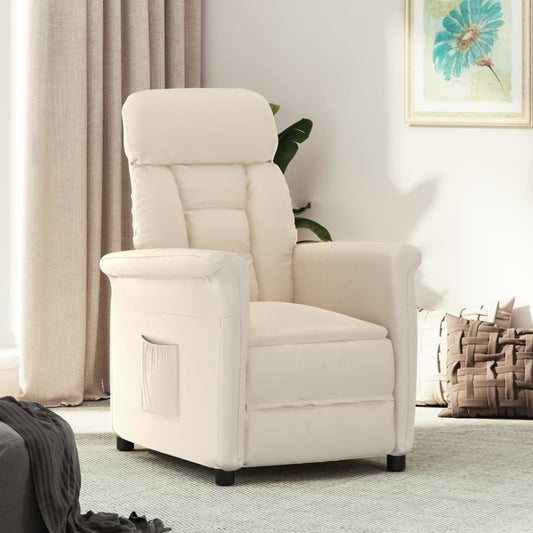 Fauteuil verstelbaar microvezelstof beige is nu te koop bij PeponiXL, paradijselijk wonen!