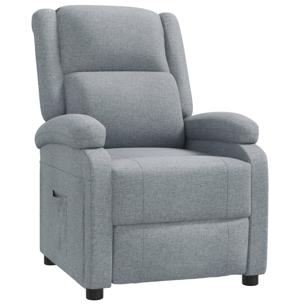 Fauteuil verstelbaar stof lichtgrijs is nu te koop bij PeponiXL, paradijselijk wonen!