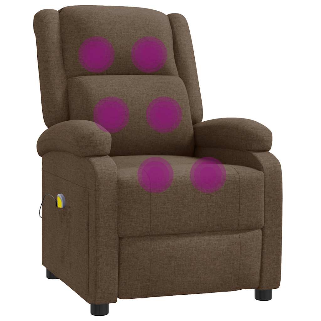 Massagestoel stof bruin is nu te koop bij PeponiXL, paradijselijk wonen!