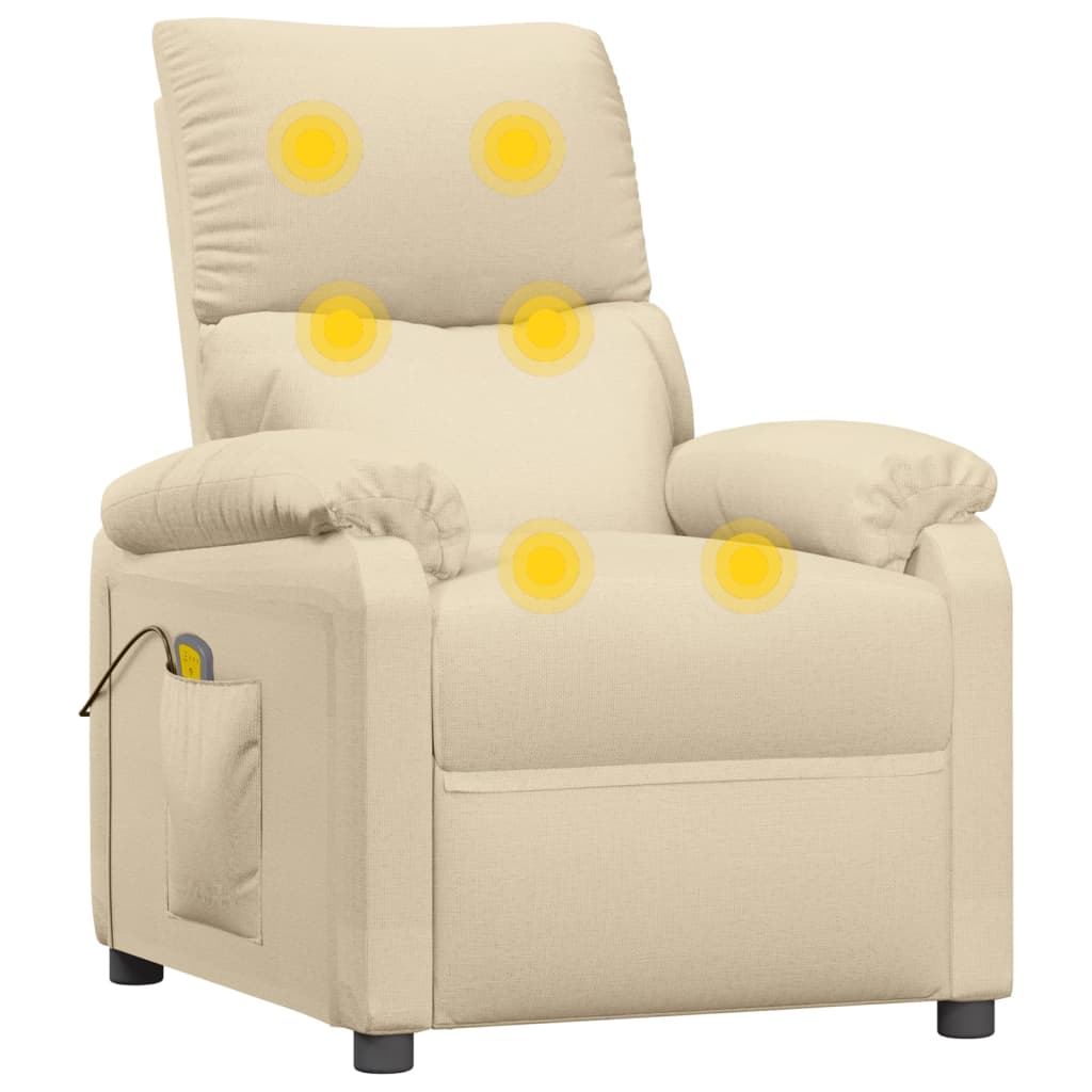 Massagestoel stof crèmekleurig is nu te koop bij PeponiXL, paradijselijk wonen!