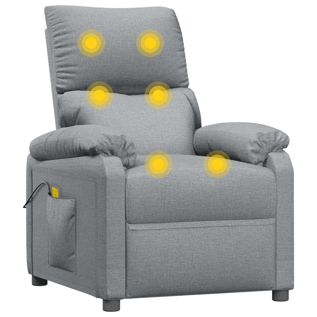 Massagestoel stof lichtgrijs is nu te koop bij PeponiXL, paradijselijk wonen!
