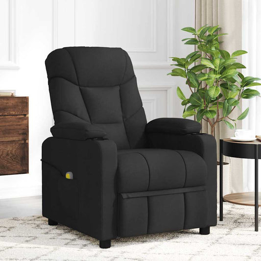 Fauteuil verstelbaar stof zwart is nu te koop bij PeponiXL, paradijselijk wonen!