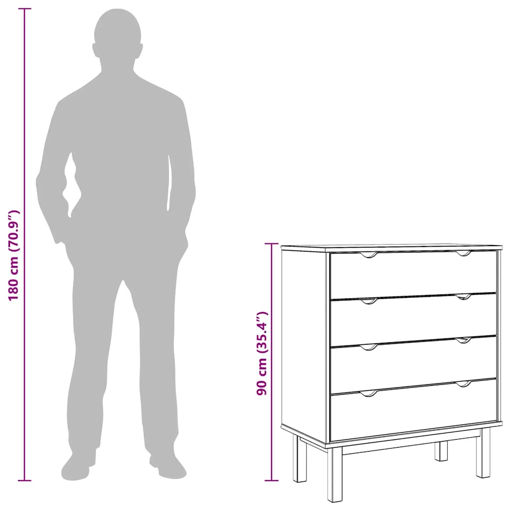 Ladekast OTTA 76,5x39,5x90 cm massief grenenhout bruin en grijs is nu te koop bij PeponiXL, paradijselijk wonen!