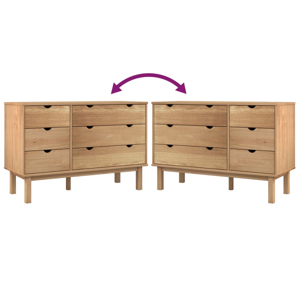 Ladekast OTTA 111x43x73,5 cm massief grenenhout is nu te koop bij PeponiXL, paradijselijk wonen!