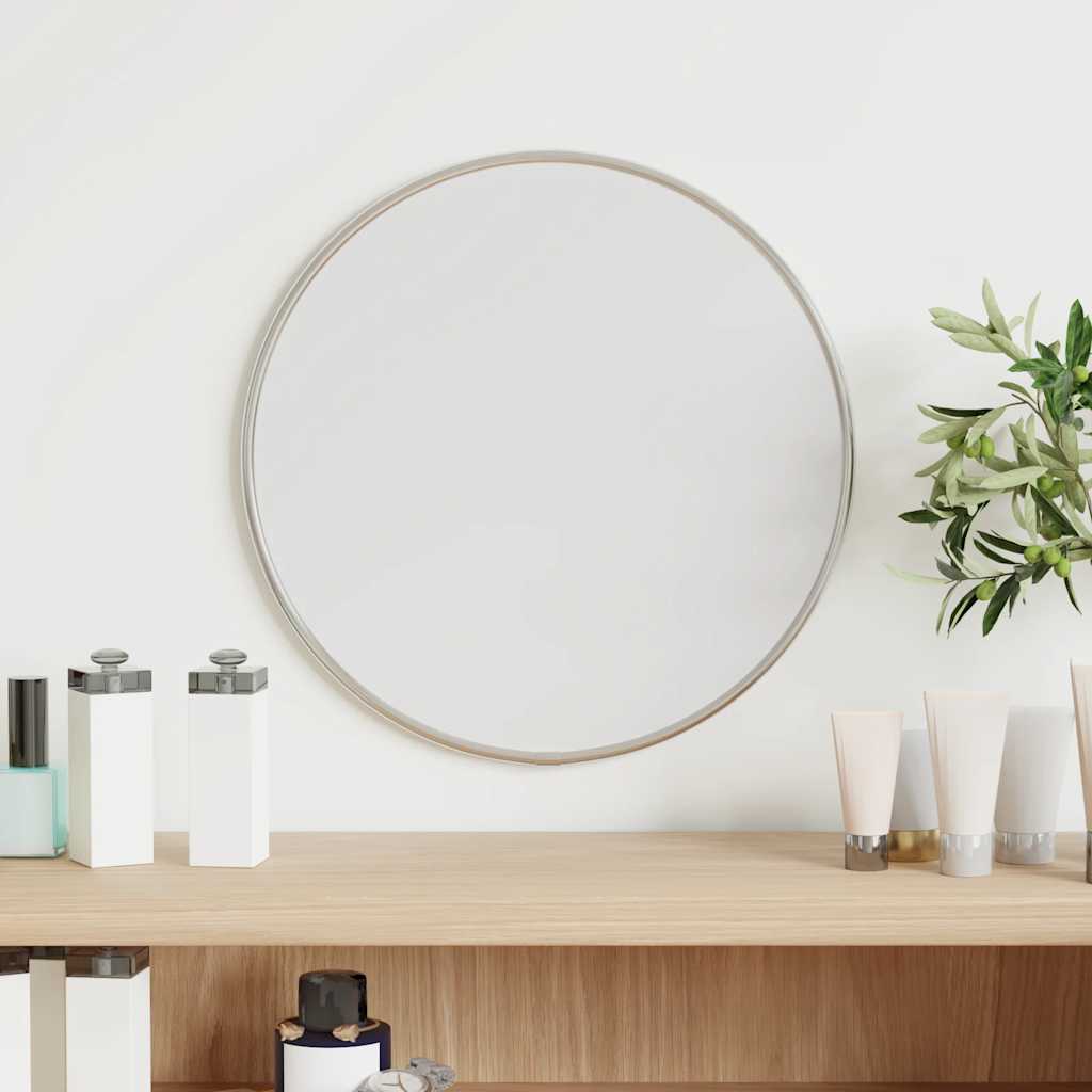 Wandspiegel rond Ø30 cm zilverkleurig is nu te koop bij PeponiXL, paradijselijk wonen!
