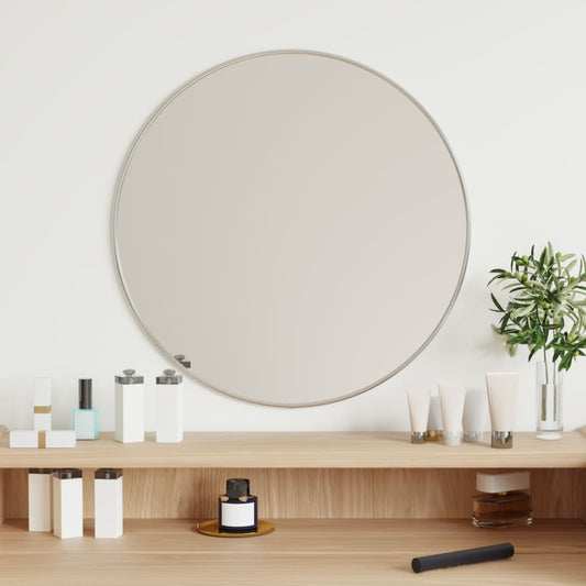 Wandspiegel rond Ø50 cm zilverkleurig is nu te koop bij PeponiXL, paradijselijk wonen!