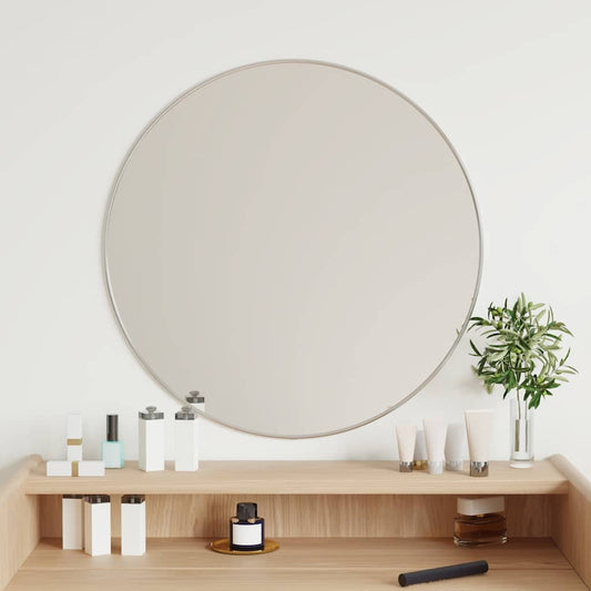 Wandspiegel rond Ø60 cm zilverkleurig is nu te koop bij PeponiXL, paradijselijk wonen!