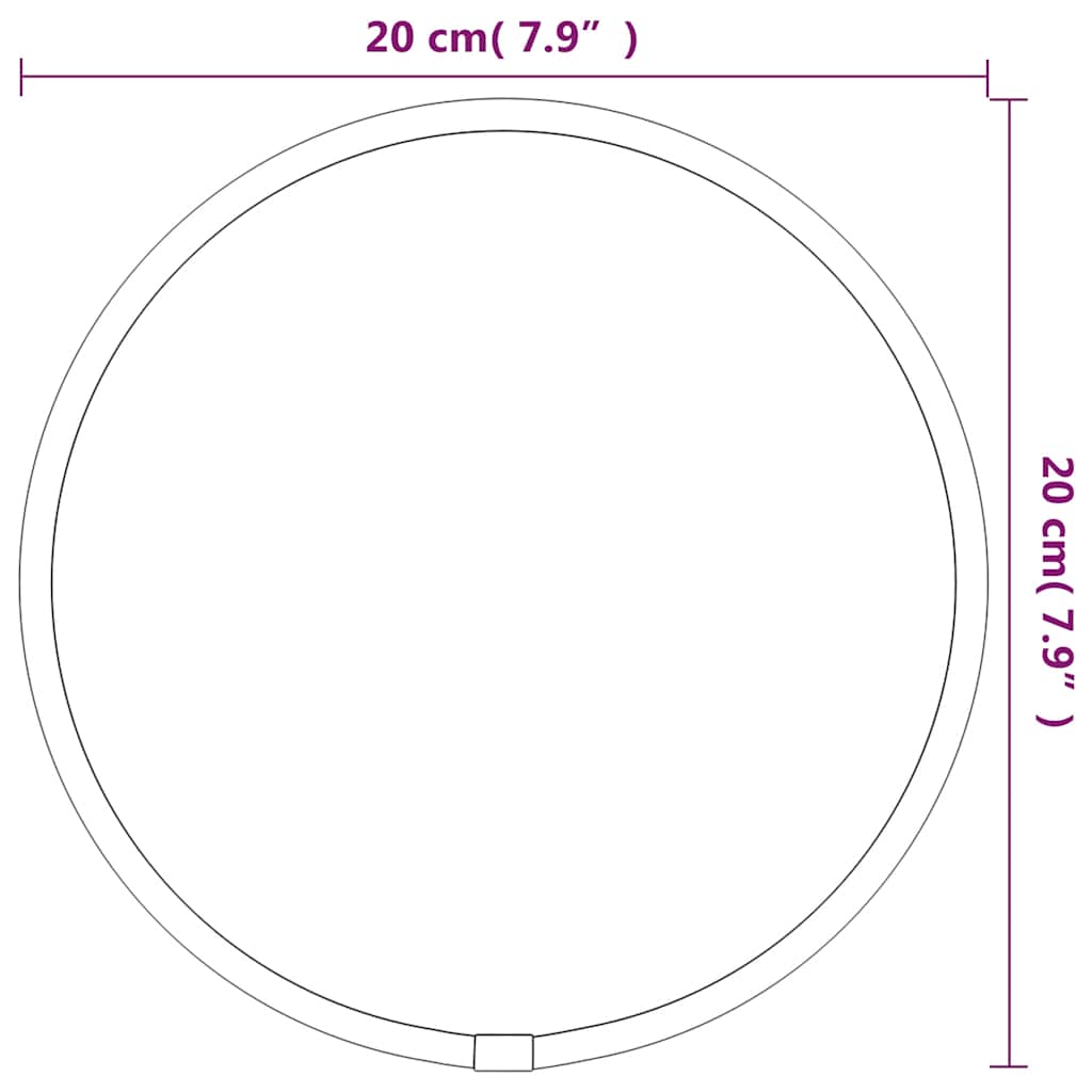Wandspiegel rond Ø20 cm zwart is nu te koop bij PeponiXL, paradijselijk wonen!