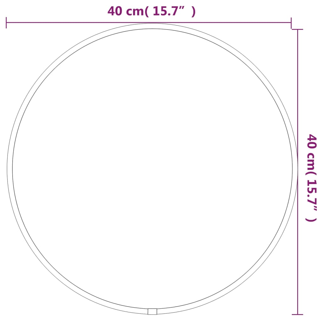 Wandspiegel rond Ø40 cm zwart is nu te koop bij PeponiXL, paradijselijk wonen!