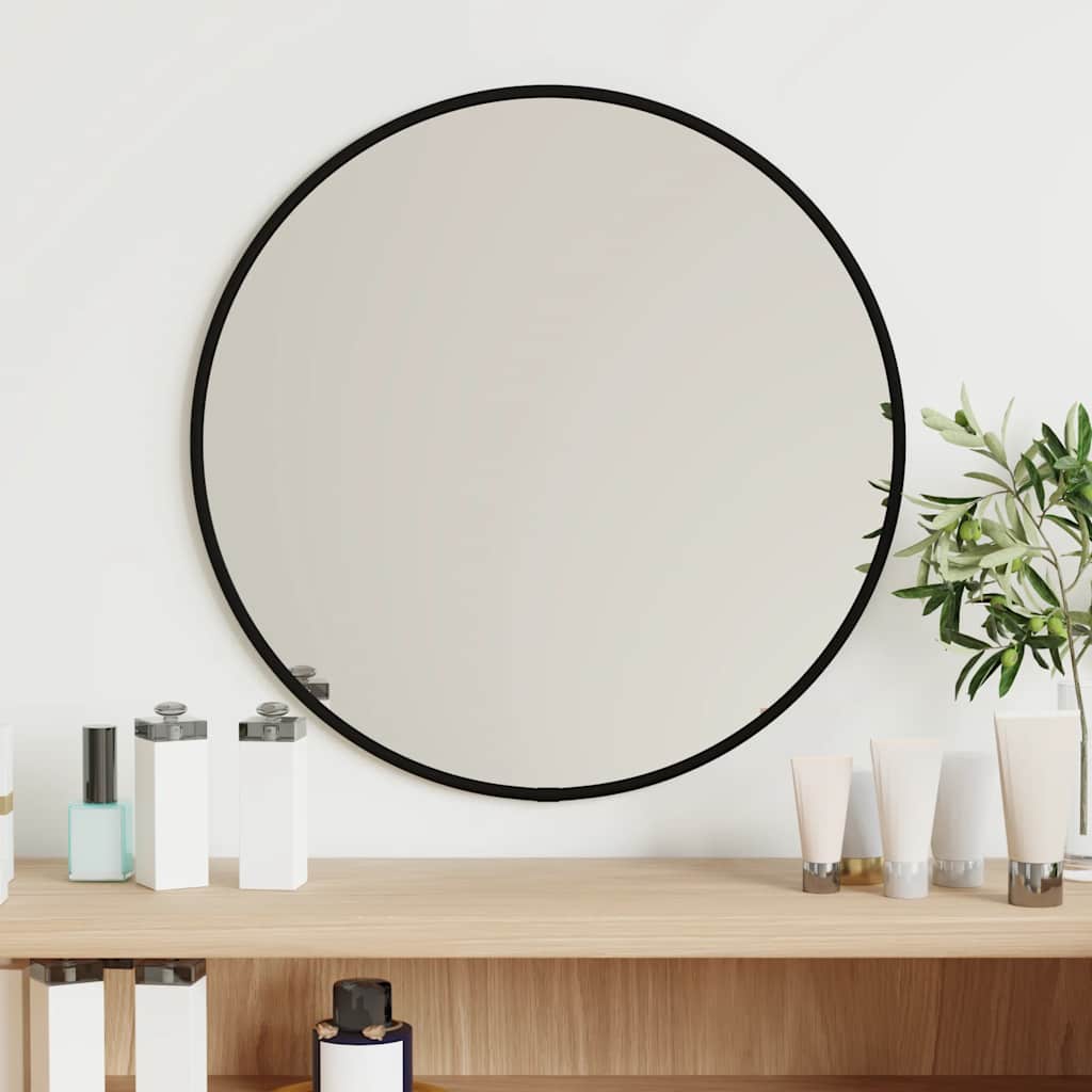 Wandspiegel rond Ø40 cm zwart is nu te koop bij PeponiXL, paradijselijk wonen!