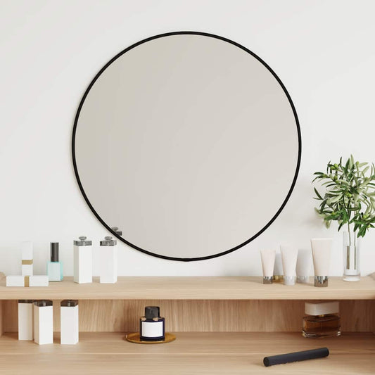 Wandspiegel rond Ø50 cm zwart is nu te koop bij PeponiXL, paradijselijk wonen!