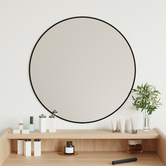 Wandspiegel rond Ø60 cm zwart is nu te koop bij PeponiXL, paradijselijk wonen!