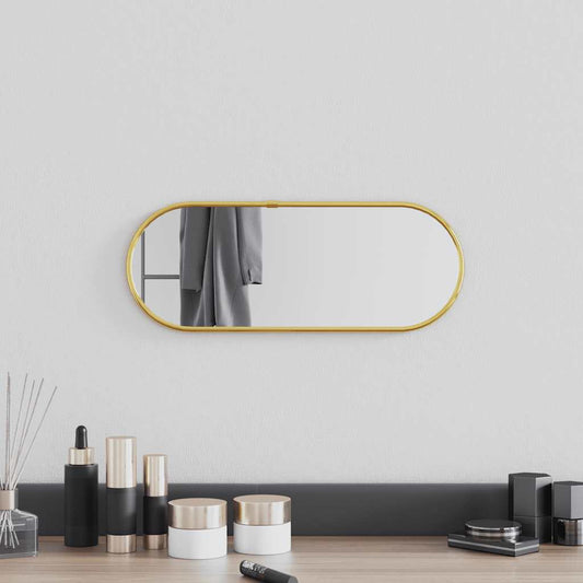 Wandspiegel 40x15 cm ovaal goudkleurig is nu te koop bij PeponiXL, paradijselijk wonen!