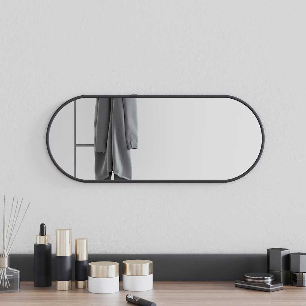 Wandspiegel 50x20 cm ovaal zwart is nu te koop bij PeponiXL, paradijselijk wonen!