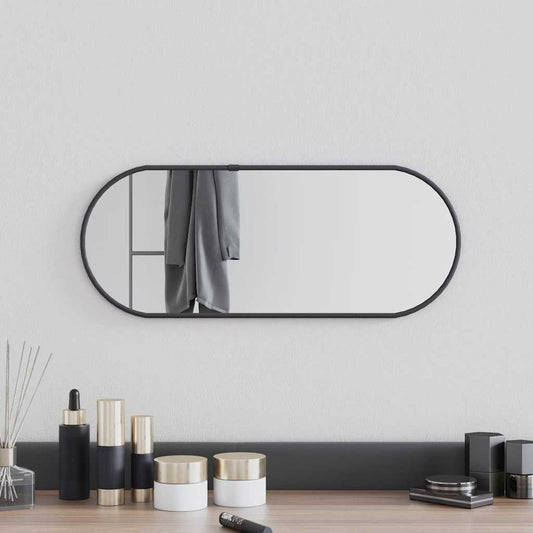Wandspiegel 50x20 cm ovaal zwart is nu te koop bij PeponiXL, paradijselijk wonen!