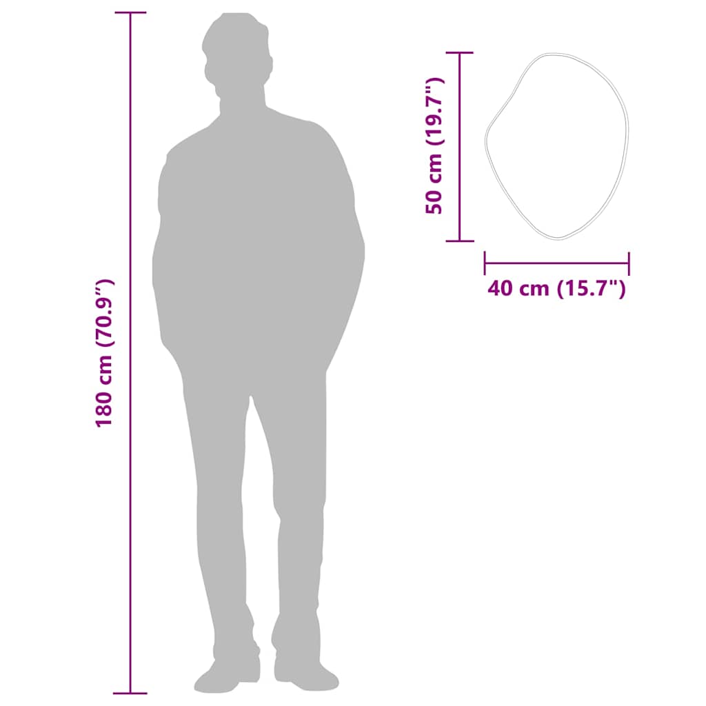 Wandspiegel 50x40 cm goudkleurig is nu te koop bij PeponiXL, paradijselijk wonen!