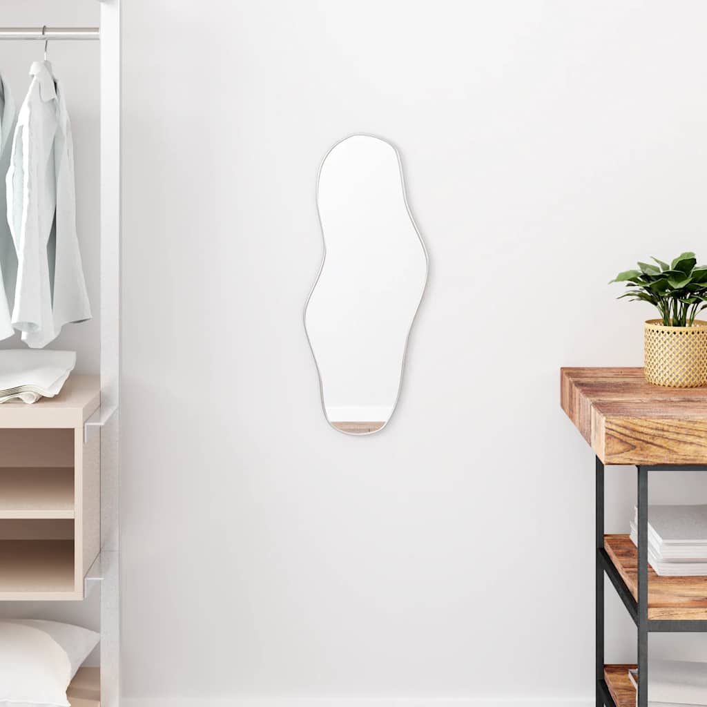 Wandspiegel 60x25 cm zilverkleurig is nu te koop bij PeponiXL, paradijselijk wonen!