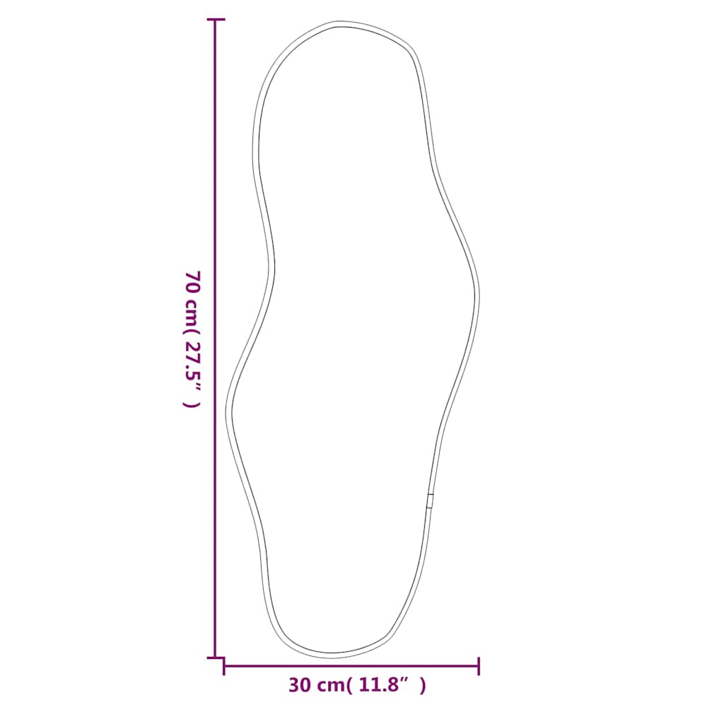 Wandspiegel 70x30 cm zilverkleurig is nu te koop bij PeponiXL, paradijselijk wonen!