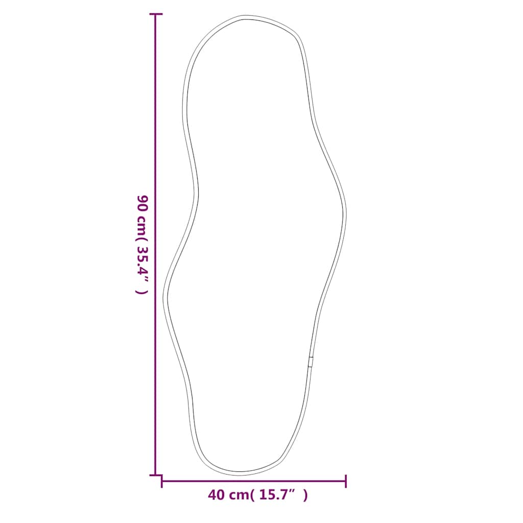 Wandspiegel 90x40 cm zilverkleurig is nu te koop bij PeponiXL, paradijselijk wonen!