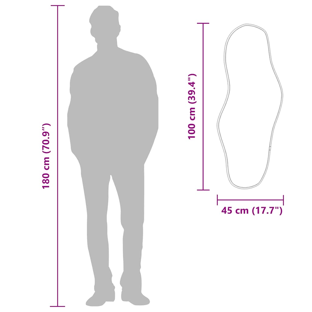 Wandspiegel 100x45 cm goudkleurig is nu te koop bij PeponiXL, paradijselijk wonen!