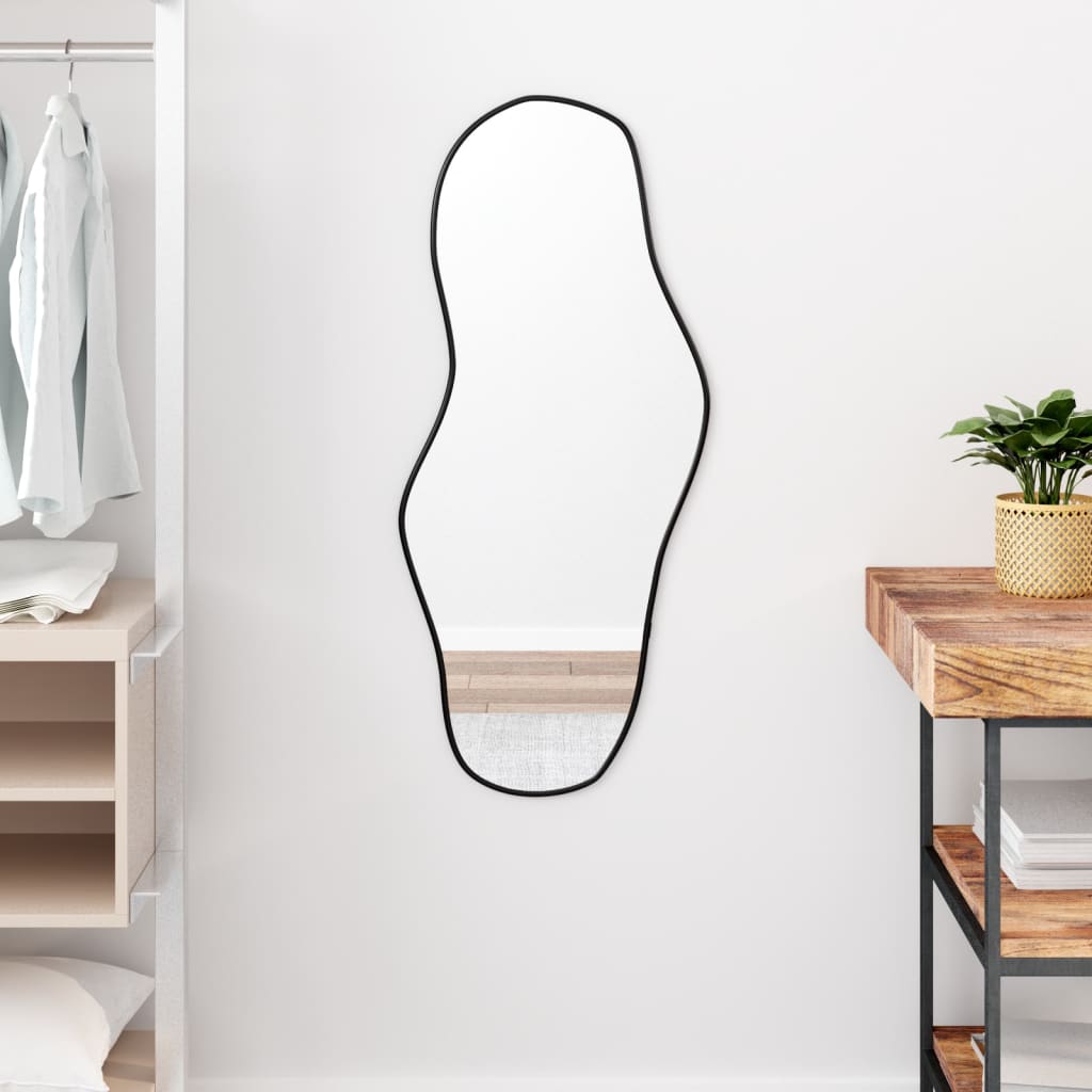 Wandspiegel 90x40 cm zwart is nu te koop bij PeponiXL, paradijselijk wonen!