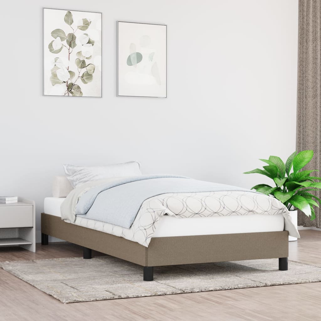 Bedframe zonder matras 90x190 cm stof taupe is nu te koop bij PeponiXL, paradijselijk wonen!