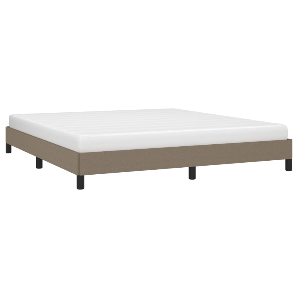 Bedframe zonder matras stof taupe 160x200 cm is nu te koop bij PeponiXL, paradijselijk wonen!