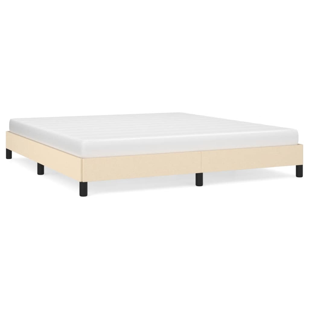 Bedframe zonder matras stof crèmekleurig 160x200 cm is nu te koop bij PeponiXL, paradijselijk wonen!