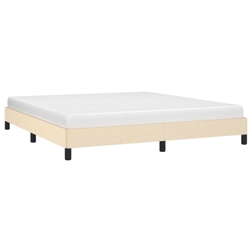Bedframe zonder matras stof crèmekleurig 160x200 cm is nu te koop bij PeponiXL, paradijselijk wonen!
