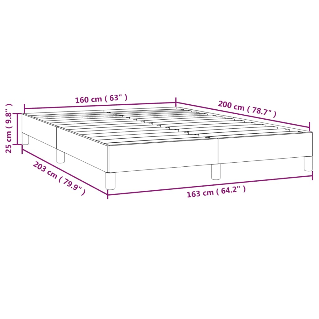 Bedframe zonder matras stof crèmekleurig 160x200 cm is nu te koop bij PeponiXL, paradijselijk wonen!