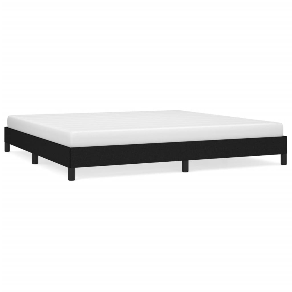 Bedframe zonder matras stof zwart 200x200 cm is nu te koop bij PeponiXL, paradijselijk wonen!