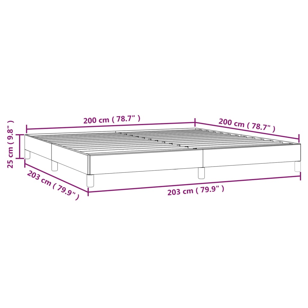 Bedframe zonder matras stof zwart 200x200 cm is nu te koop bij PeponiXL, paradijselijk wonen!