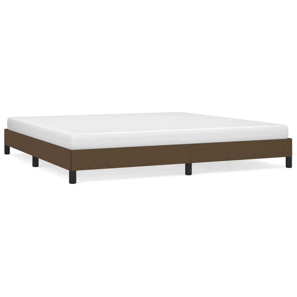 Bedframe zonder matras stof donkerbruin 200x200 cm is nu te koop bij PeponiXL, paradijselijk wonen!
