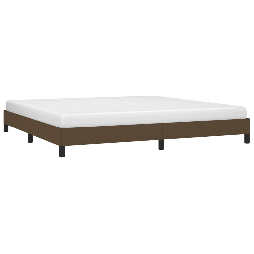 Bedframe zonder matras stof donkerbruin 200x200 cm is nu te koop bij PeponiXL, paradijselijk wonen!