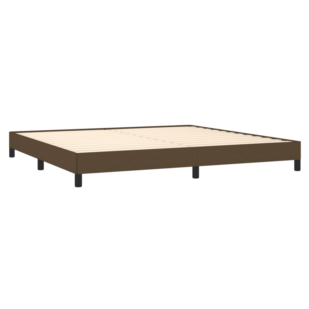 Bedframe zonder matras stof donkerbruin 200x200 cm is nu te koop bij PeponiXL, paradijselijk wonen!
