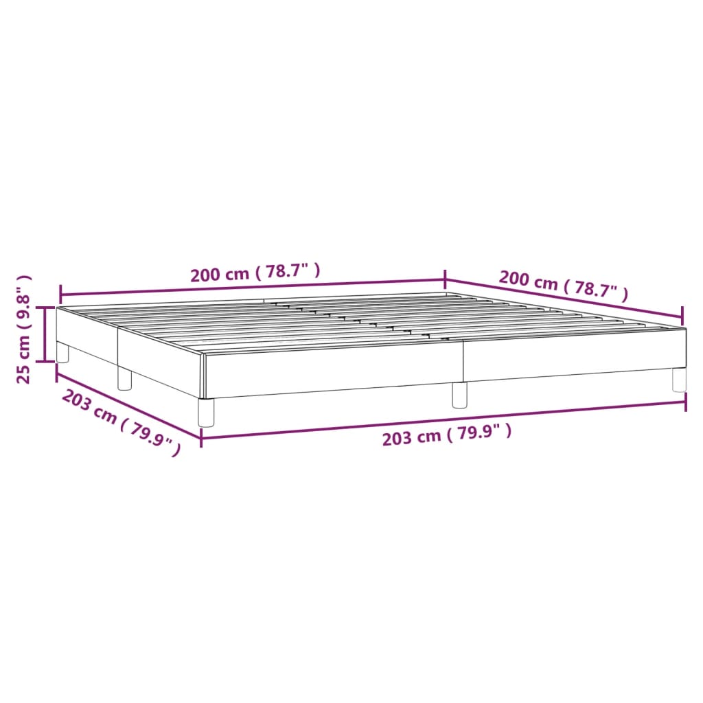 Bedframe zonder matras stof donkerbruin 200x200 cm is nu te koop bij PeponiXL, paradijselijk wonen!