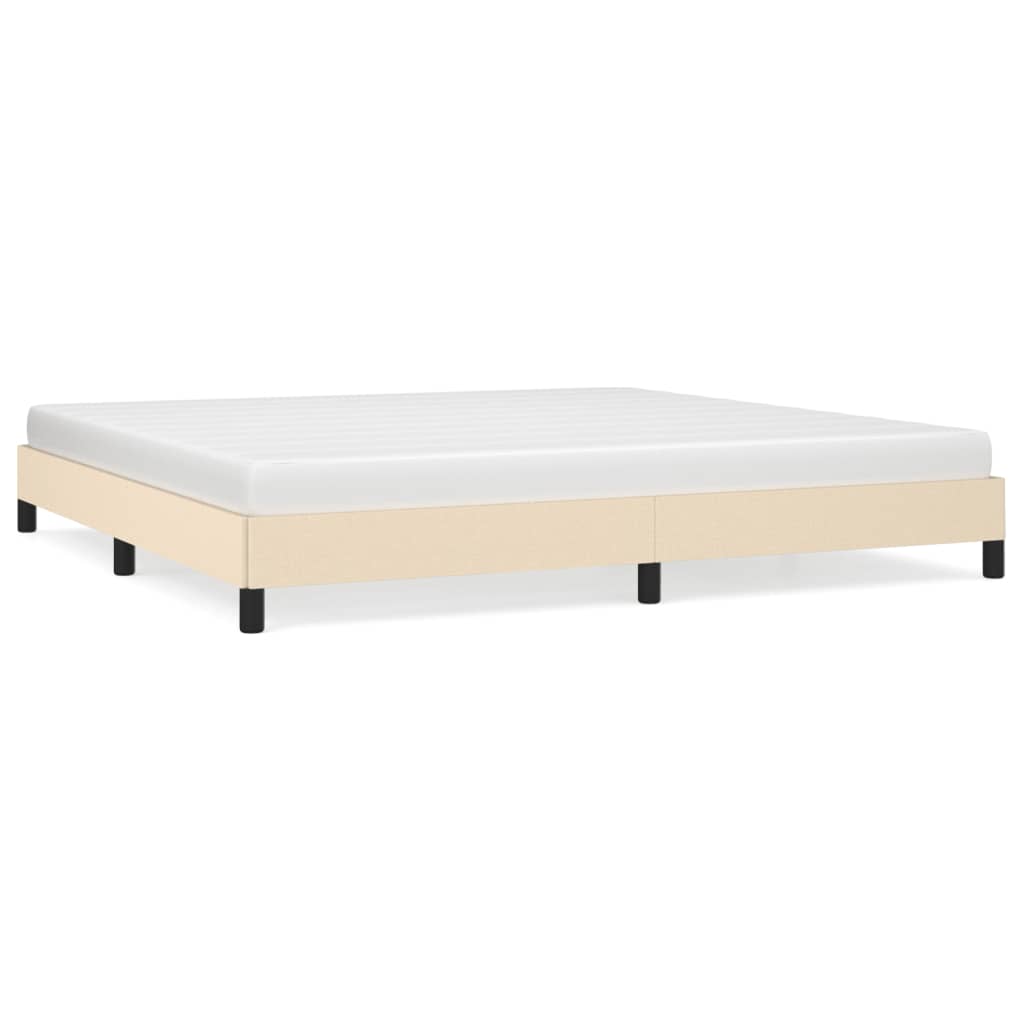 Bedframe zonder matras stof crèmekleurig 200x200 cm is nu te koop bij PeponiXL, paradijselijk wonen!