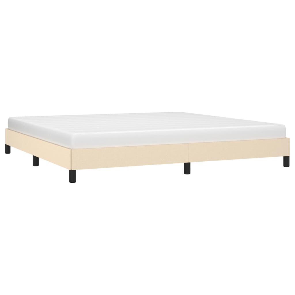 Bedframe zonder matras stof crèmekleurig 200x200 cm is nu te koop bij PeponiXL, paradijselijk wonen!