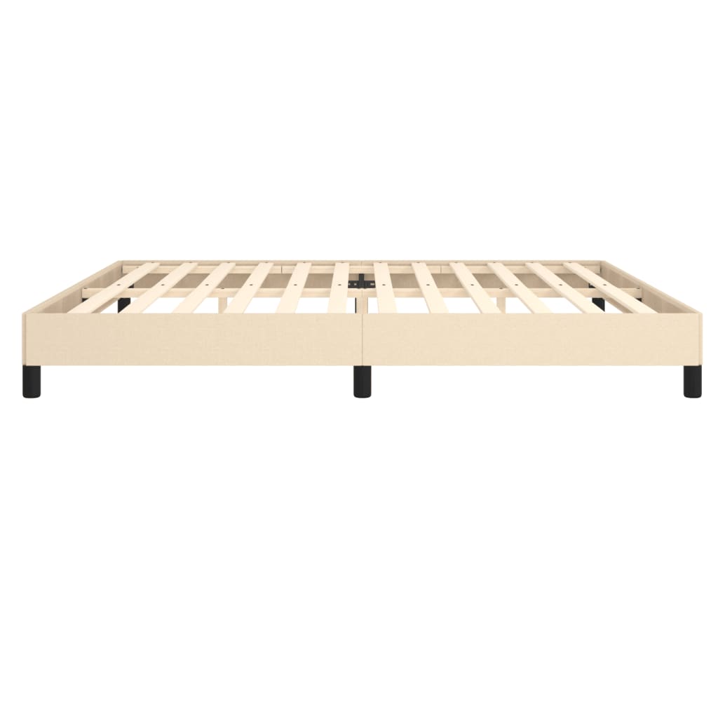 Bedframe zonder matras stof crèmekleurig 200x200 cm is nu te koop bij PeponiXL, paradijselijk wonen!