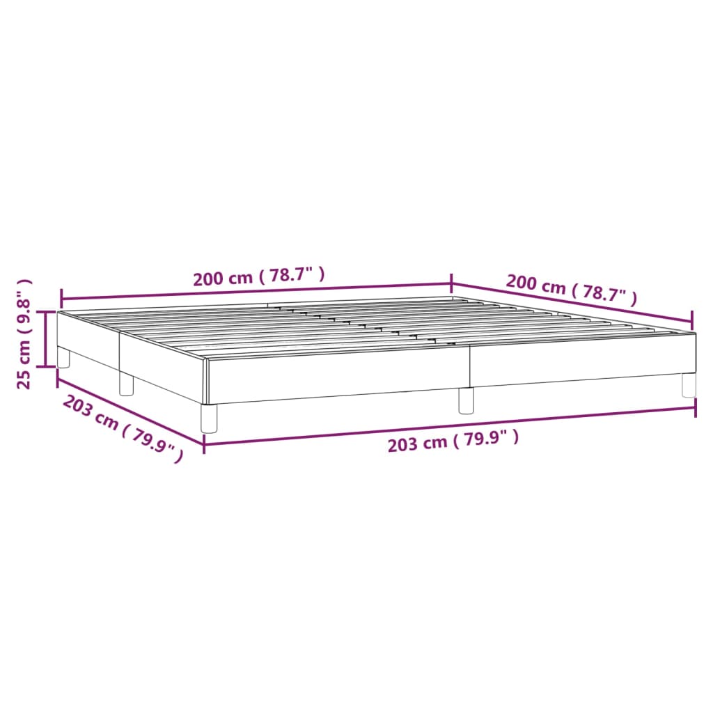 Bedframe zonder matras stof crèmekleurig 200x200 cm is nu te koop bij PeponiXL, paradijselijk wonen!