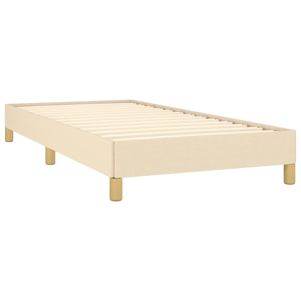 Bedframe zonder matras 80x200 cm stof crèmekleurig is nu te koop bij PeponiXL, paradijselijk wonen!
