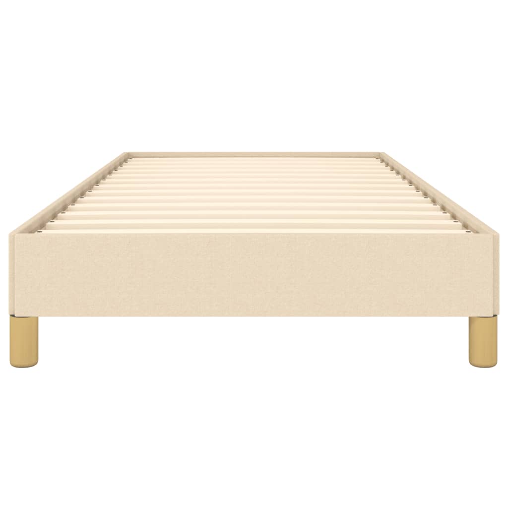 Bedframe zonder matras 80x200 cm stof crèmekleurig is nu te koop bij PeponiXL, paradijselijk wonen!
