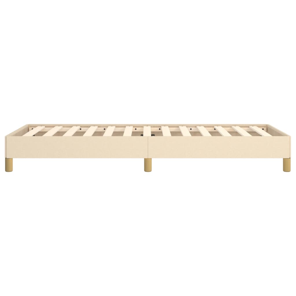 Bedframe zonder matras 80x200 cm stof crèmekleurig is nu te koop bij PeponiXL, paradijselijk wonen!