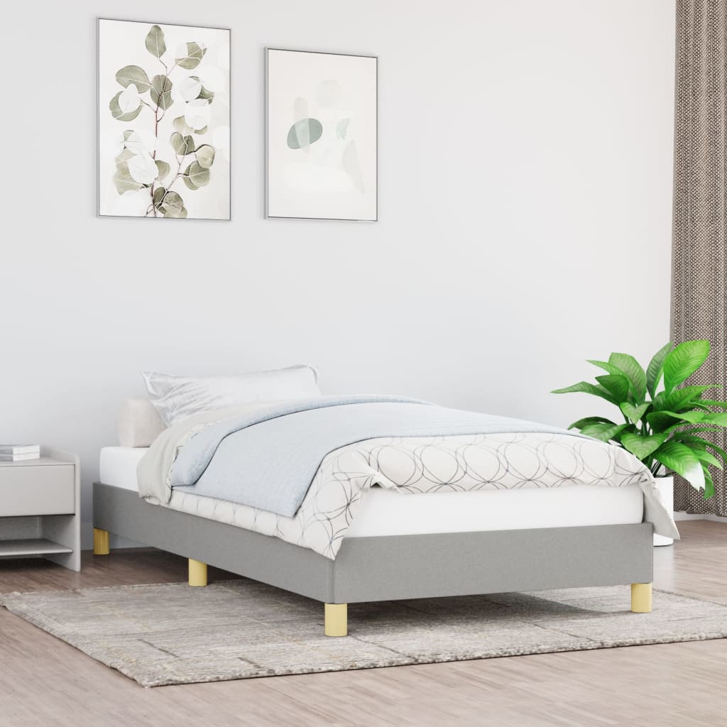 Bedframe zonder matras 90x190 cm stof lichtgrijs is nu te koop bij PeponiXL, paradijselijk wonen!
