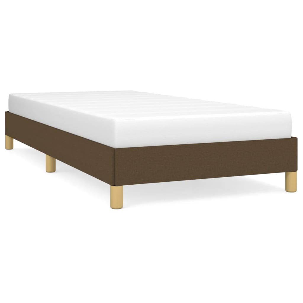 Bedframe zonder matras 100x200 cm stof donkerbruin is nu te koop bij PeponiXL, paradijselijk wonen!