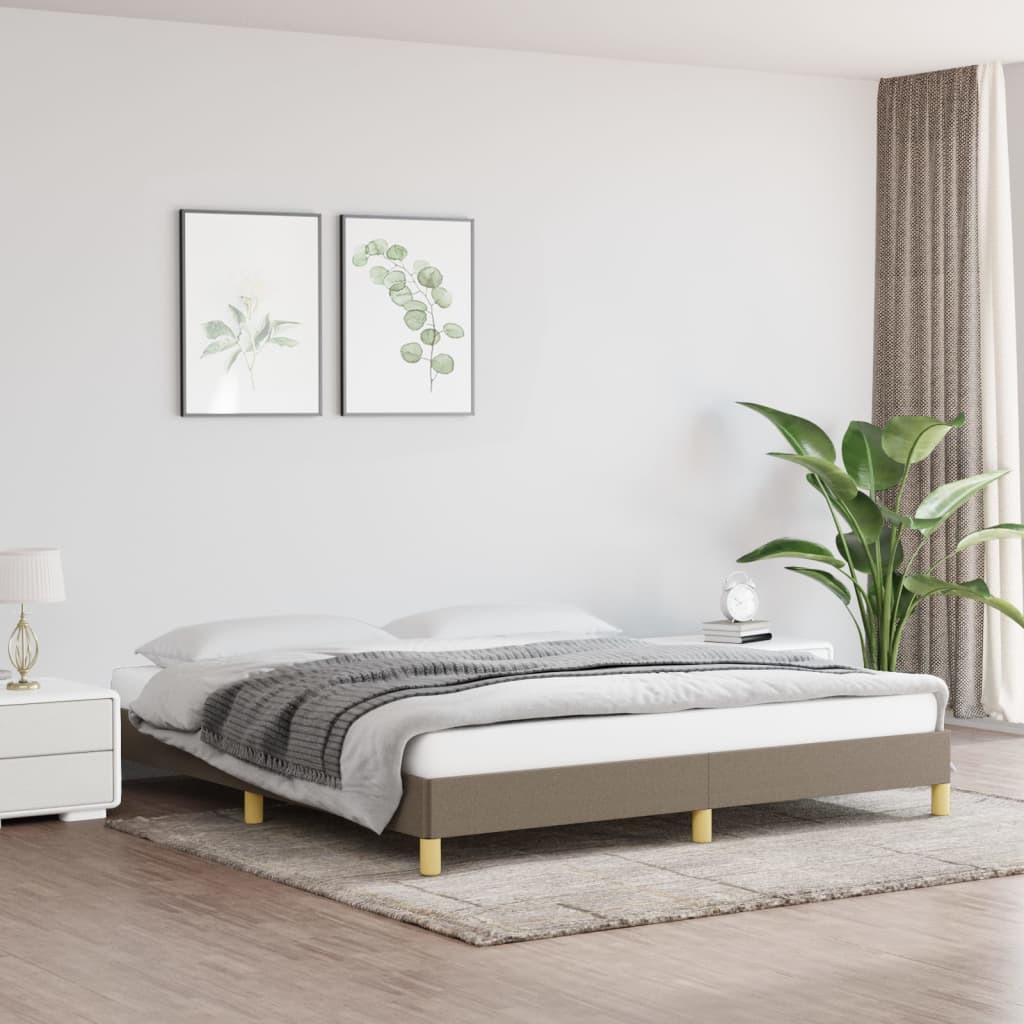 Bedframe zonder matras stof taupe 180x200 cm is nu te koop bij PeponiXL, paradijselijk wonen!